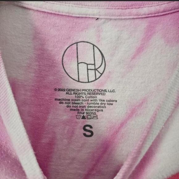 Pop funky retro style Cher pink tiedye casual tshirt - Picture 4 of 4